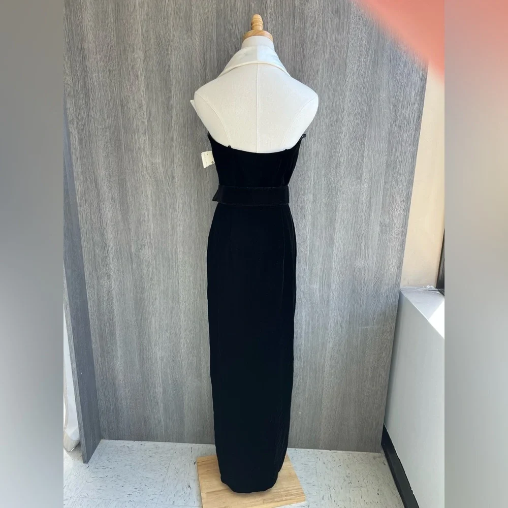 NWT Vintage Saks Fifth Avenue Velvet Halter Neck Size 8 - Picture 5 of 5